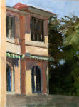<b>Driscoll Villa</b>, 2010<br>Oil on panel, 12x9 image, 18x15 inches framed<br>$700