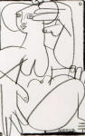<b>Woman Looks at the Day</b>, 2012<br>Clay pencil on paper, 7x5, 18x15 inches framed<br><i>sold</i>