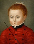 <b>Child with Whip</b>, 2013<br>Oil on linen on panel, 9x7 inches<br><i>sold</i>
