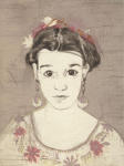 <b>Rory As Frida</b>, 2012<br>Woodcut and drypoint on paper, 8x6 plate, 15x11 paper unframed<br><i>sold</i>