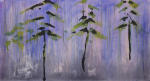 <b>Trio II</b>, 2010<br>Ink, acrylic, watercolor on paper, 29x72 inches unframed<br>$3600