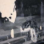 <b>Same As It Ever Was</b>, 2012<br>Acrylic and oil on canvas, 40x40 inches<br>$2600