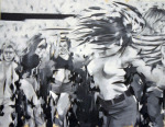 <b>Alone in the Crowd</b>, 2013<br>Acrylic and oil on canvas, 30x40 inches<br>$2400