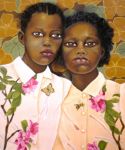<b>Ruby & Pearl</b><br>Pastel & Acrylic on paper, 51x44 inches, 59x51 inches framed<br>$4600