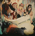 <b>The Junkyard Dolls</b>, 2012<br>Acrylic on canvas, 40x40 inches<br><i>sold</i>