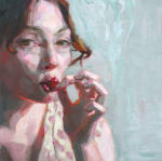 <b>101 degrees by Jennifer Balkan</b>, 2012<br>Oil on panel, 15x15 inches<br><i>sold</i>