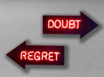 <b>Doubt/Regret</b>, 2011<br>Vintage neon, acrylic and electrical parts, 