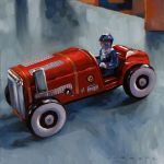 <b>Red Car</b>, 2008<br>Oil on Canvas, 12 x 12 inches<br>$650