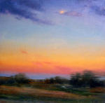 <b>In Pursuit of the Night</b>, 2011<br>Oil on panel, 35x35 inches<br>$4300