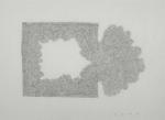<b>Followed by Into</b>, 2009<br>Typewriter on paper, 8x10.5 image, 21x25 inches vintage frame<br><i>sold</i>