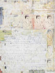 <b>Yolanda As Frida</b>, 2012<br>Woodcut and drypoint prints mounted on wood panel, 40x30 inches<br>$3800
