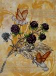 <b>Perfect Pickin</b>, 2011<br>Acrylic & embroidery on canvas, 12x9 inches<br>$300