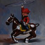 <b>Cowboy</b>, 2008<br>Oil on canvas, 12x12 inches<br>$650