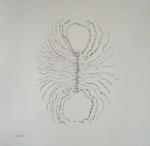 <b>The Meeting</b>, 2009<br>Typewriter on paper, 7x7 image, 16x13 inches vintage framed<br>$300