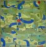 <b>Crooked Letter Crooked Letter</b>, 2011<br>Mixed Media on panel, 24x24 inches<br>$1800
