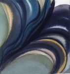 <b>Fractured Mussel II</b>, 2010<br>Watercolor, 6x6 image, 16x16 inches framed<br>$700