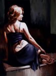 <b>Lower Back</b>, 2009<br>Oil on canvas, 20x16 inches<br>$1200