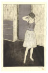 <b>The Necklace</b>, 2008<br>Woodcut, drypoint with aquatint, and chine colle, 12x18 inches unframed<br>$500