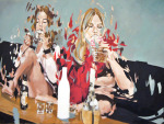 <b>The Bridesmaids</b>, 2013<br>Acrylic and oil on canvas, 30x40 inches<br>$2400