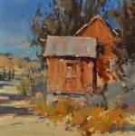 <b>Farm Sentinels</b>, 2011<br>Oil on canvas, 16x16 inches<br>$1900