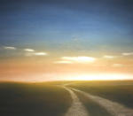 <b>Road at Dusk</b><br>Pastel, 18x20 image, 26x28 inches framed<br>$2400