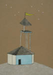 <b>Quiet and Still</b>, 2011<br>Collage and graphite on paper, 7x5 inches, 8x6 framed<br><i>sold</i>