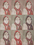 <b>Lisa as Frida</b>, 2012<br>Woodcut and drypoint on paper, 24x18 inches<br>$1400