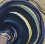<b>Fractured Mussel III</b>, 2010<br>Watercolor, 6x6 image, 16x16 inches framed<br>$700