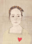 <b>Ava As Frida</b>, 2012<br>Woodcut and drypoint on paper, 8x6 plate, 15x11 paper unframed<br>$400