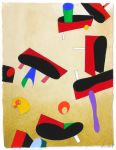 <b>Tumble</b>, 2008<br>Acrylic on Paper, 11x9 inches, 16x12 framed<br>$750