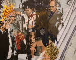 <b>eleven forty p.m.</b>, 2013<br>Acrylic and oil on canvas, 48x60 inches<br>$5000