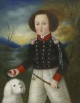 <b>Soldier with Dog</b>, 2010<br>Oil on panel, 14x11 inches<br><i>sold</i>