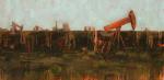 <b>The hollow humming of absolve</b>, 2010<br>Oil on panel, 24x48 inches<br>$2800