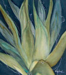 <b>Night Agave I</b>, 2011<br>Watercolor on paper, 24x22 inches framed<br>$750