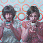 <b>I wish life was just.....</b><br>Oil & pencil on panel, 30 x 30 inches<br>$2900