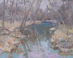 <b>Hill Country Creek</b>, 2009<br>Oil on canvas, 8x10 inches<br>$800