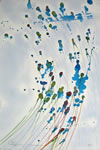 <b>Tadpoles</b>, 2002<br>watercolor, pastel and pencil, 28 x 20 inches<br><i>sold</i>