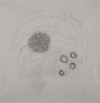 <b>Within the Context</b>, 2009<br>Typewriter on paper, 7x7 image, 15x17 inches framed<br>$350