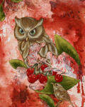 <b>The Sweet Life</b>, 2011<br>Acrylic & Embroidery on Canvas, 16x20 inches<br>$700