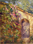 <b>Marcia's Gate</b>, 2012<br>Oil on canvas panel, 20x16 inches<br>$2000