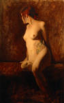 <b>Sitting Nude Female</b>, 2012<br>Oil on panel, 24x18 inches<br>$1500
