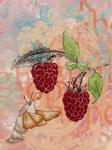 <b>Oh So Sweet</b>, 2011<br>Acrylic & embroidery on canvas, 12x9 inches<br>$300