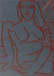 <b>By the Pond I</b>, 2012<br>Pastel on Paper, 6x4.5 inches<br>$550