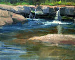 <b>McKinney Lower Falls</b>, 2010<br>Oil on panel, 8x10 inches<br>$600