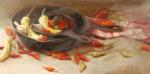 <b>Red Hot Chili Peppers</b>, 2011<br>Oil on canvas, 10x20 inches<br>$1200