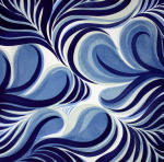 <b>Deruta V</b>, 2011<br>Watercolor on paper, 10x10 image, 18x18 inches framed<br>$850