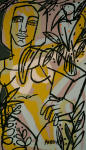 <b>In the Garden</b>, 2013<br>Oil & Acrylic on canvas, 61x35 inches<br>$9000