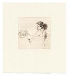 <b>Awkward Age</b>, 2010<br>Drypoint, 10x10 inches unframed<br>$150