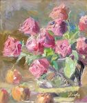 <b>Roses</b>, 2010<br>Oil on panel, 20x16 inches<br>$2000