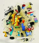 <b>Houdini</b>, 2009<br>Acrylic on board, 15.25 x 15.5 inches<br>$1500
